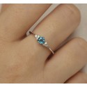 Blue Topaz Pırlanta Yüzük