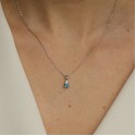 Blue Topaz Pırlanta Kolye