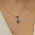 Blue Topaz Pırlanta Kolye